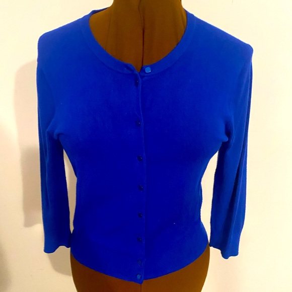 đź’™CABLE & GAUGEđź’™ 3 quarter sleeve cardigan in large. Like new condition. - Picture 6 of 16